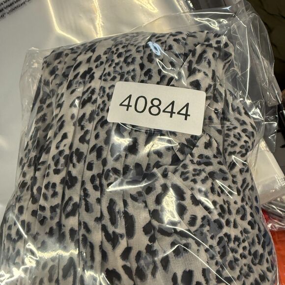 Unbranded Dress Women M Medium Black Animal Print Sheath Midi Elastic Waist - Picture 6 of 6